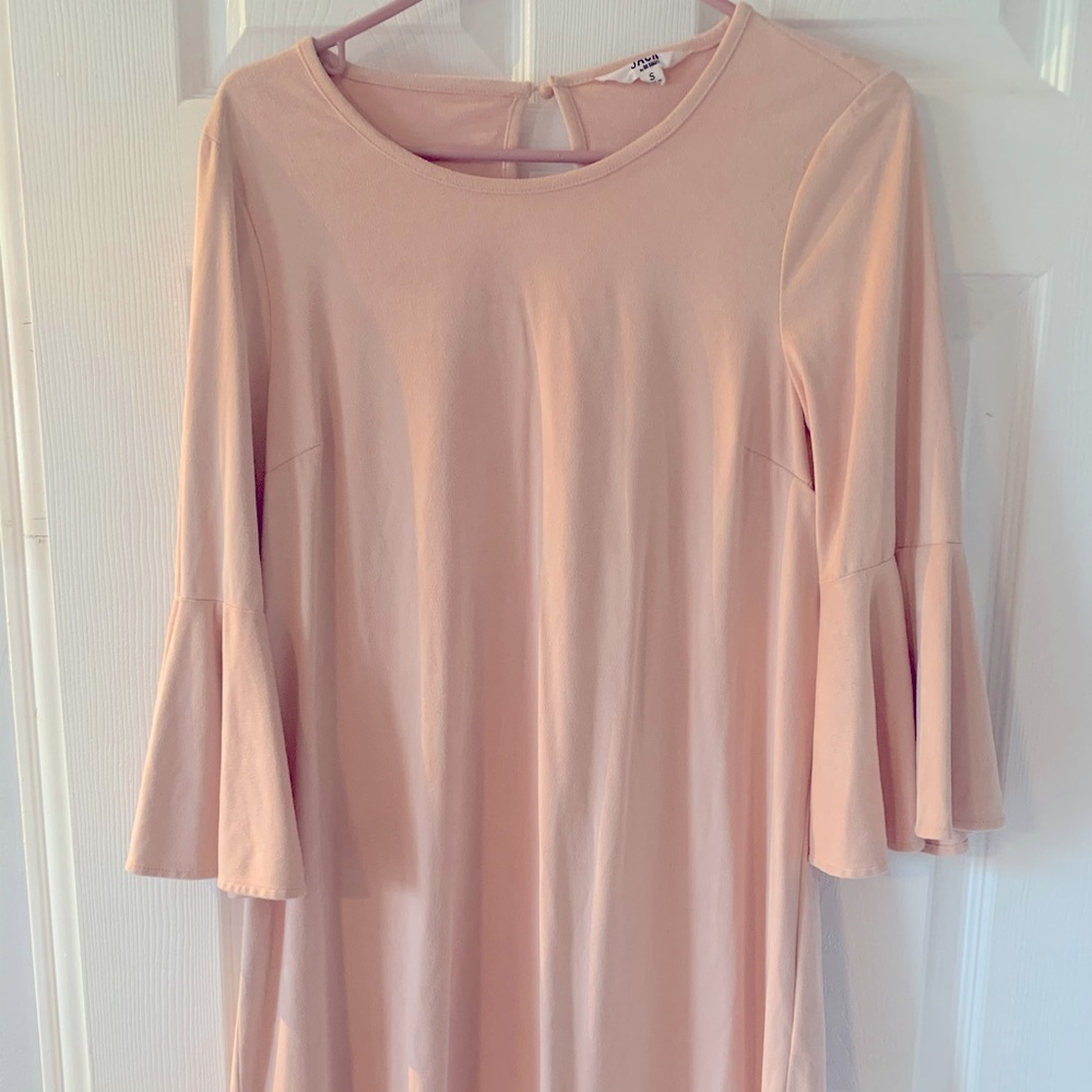Light pink suede dress